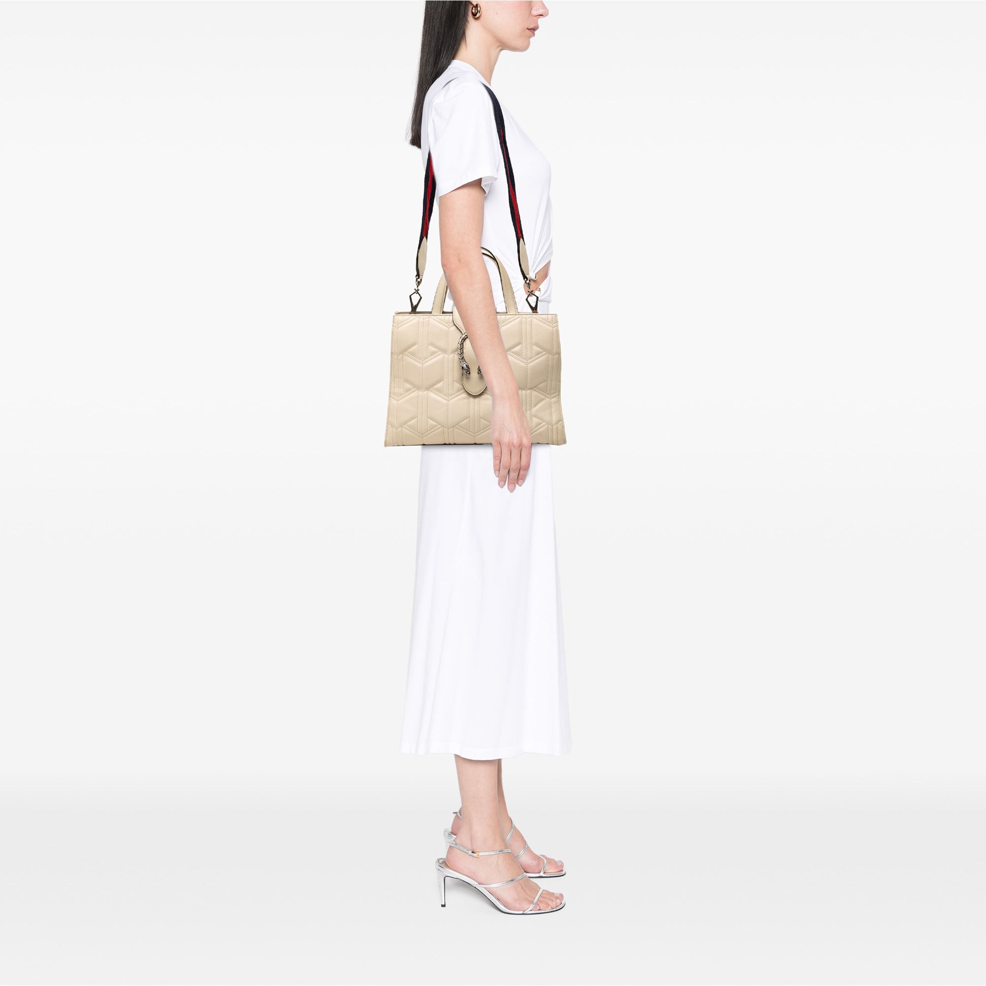 Quilted Leather Dionysus Web Satchel - Image 7