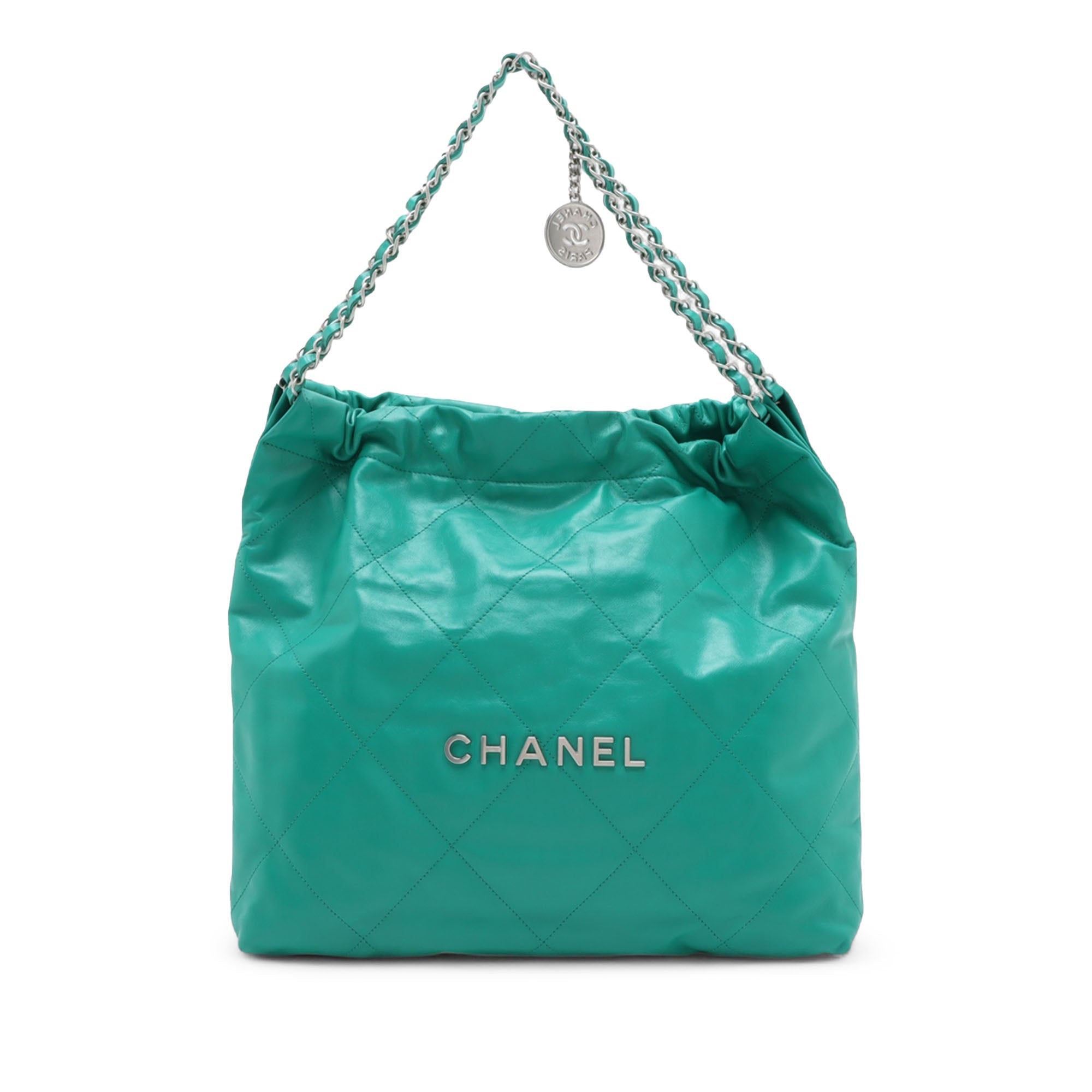 Medium Quilted Shiny Calfskin 22 Handbag - Image 1