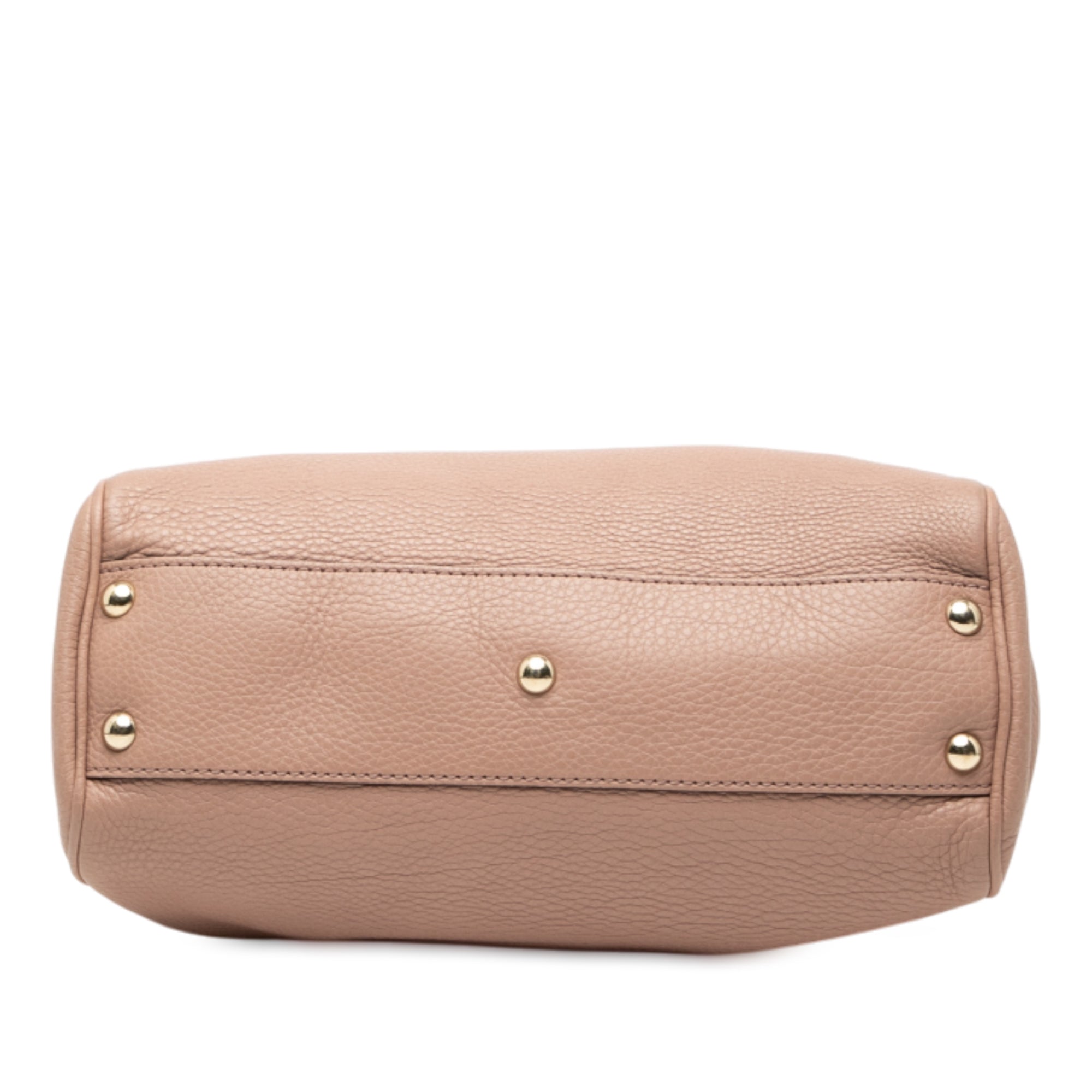 Small Calfskin Bamboo Shopper Satchel - Image 3