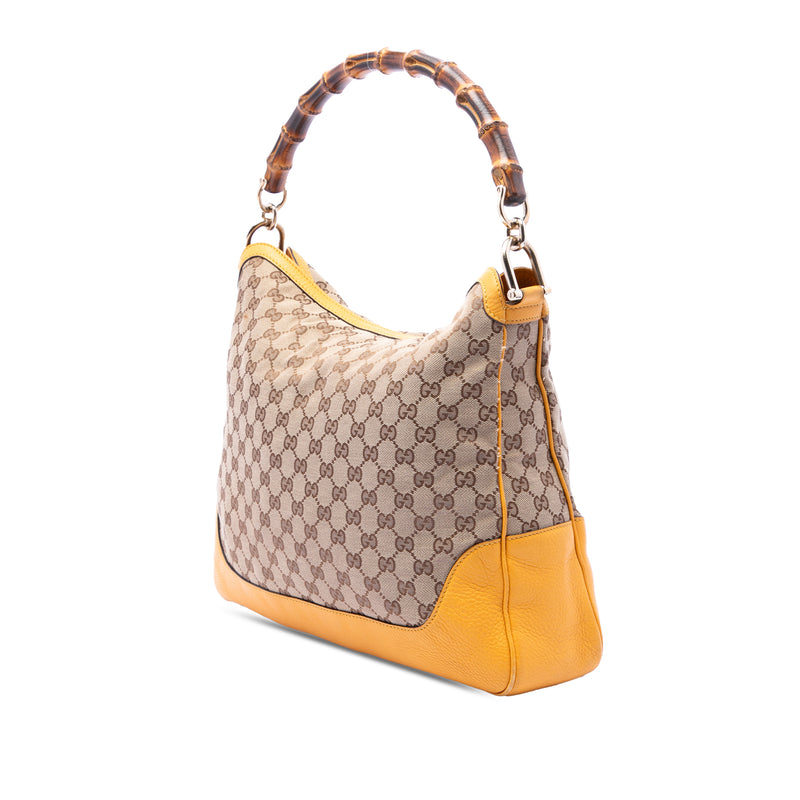 GG Canvas Bamboo Diana Satchel - Image 2