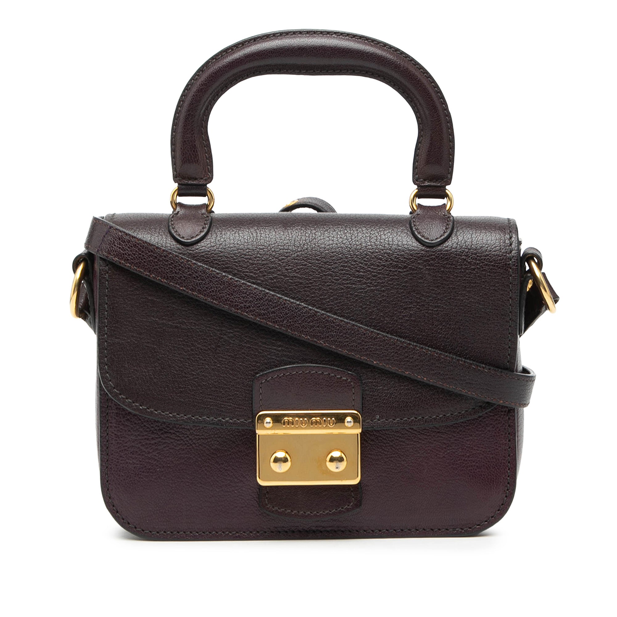 Bicolor Goatskin Madras Top Handle Satchel - Image 1