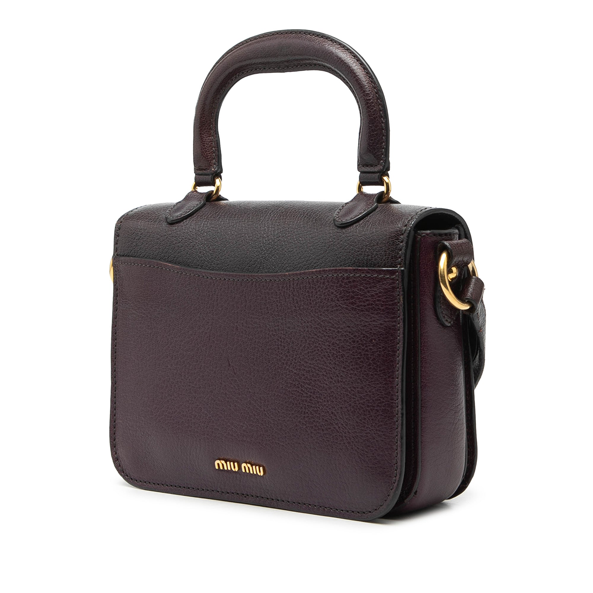 Bicolor Goatskin Madras Top Handle Satchel - Image 2
