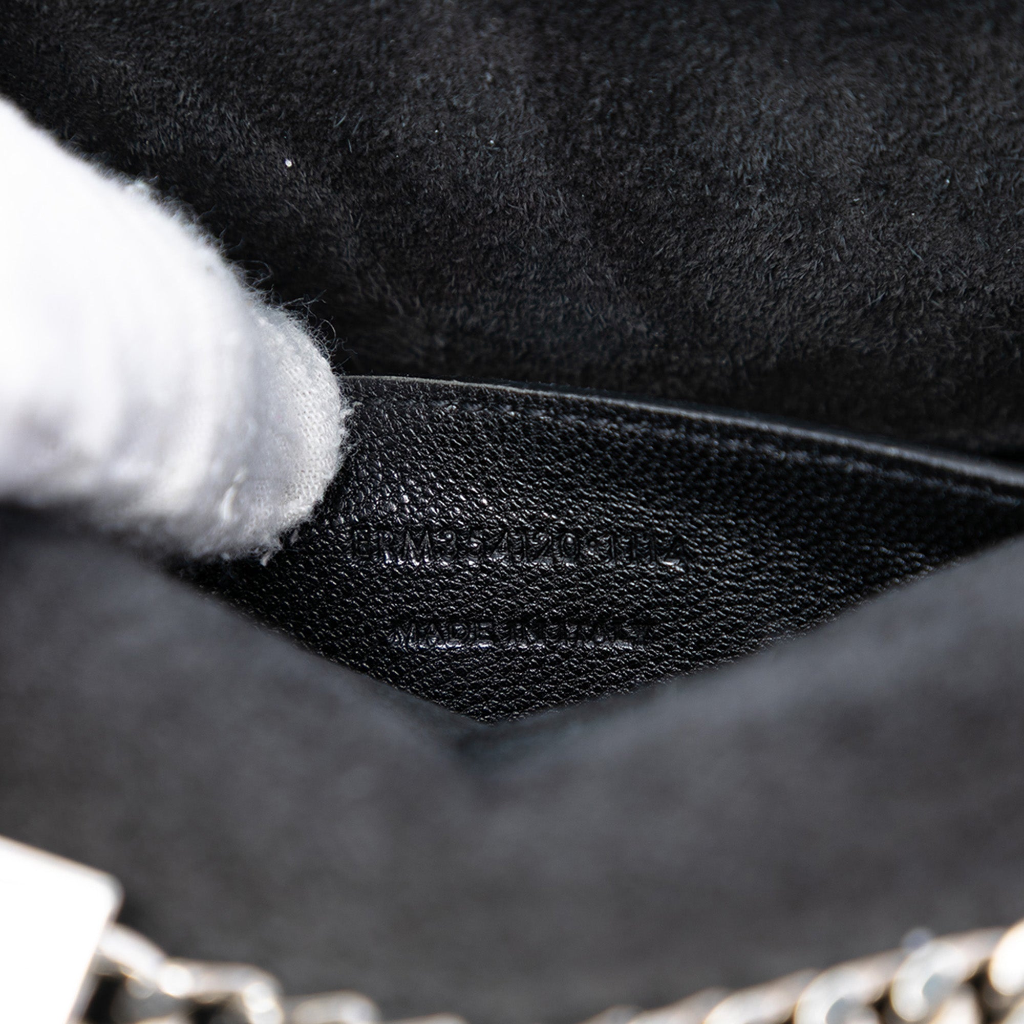 Small Croc Embossed Leather Monogram Kate Tassel Crossbody - Image 6