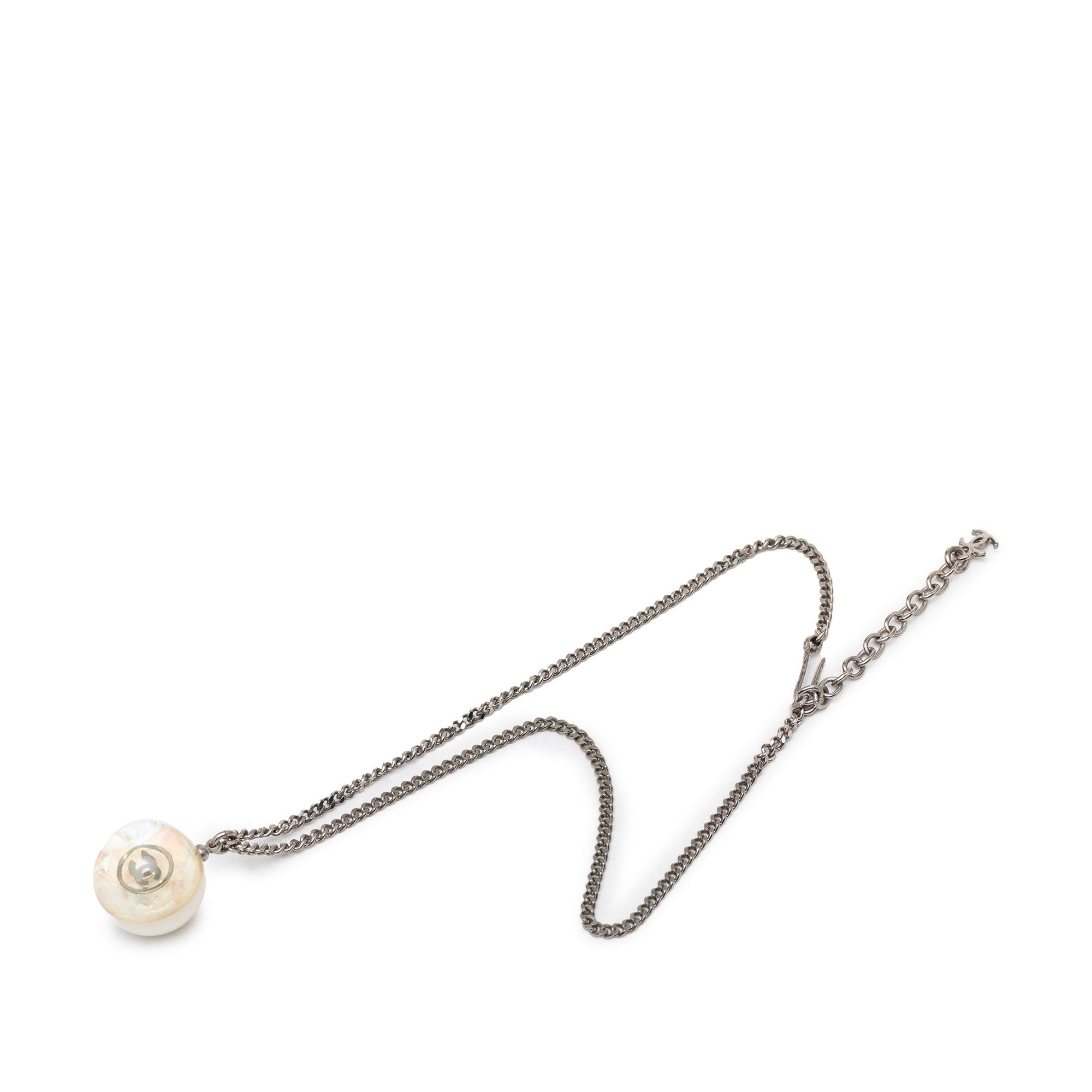 CC Brass Resin Ball Pendant Necklace - Image 4