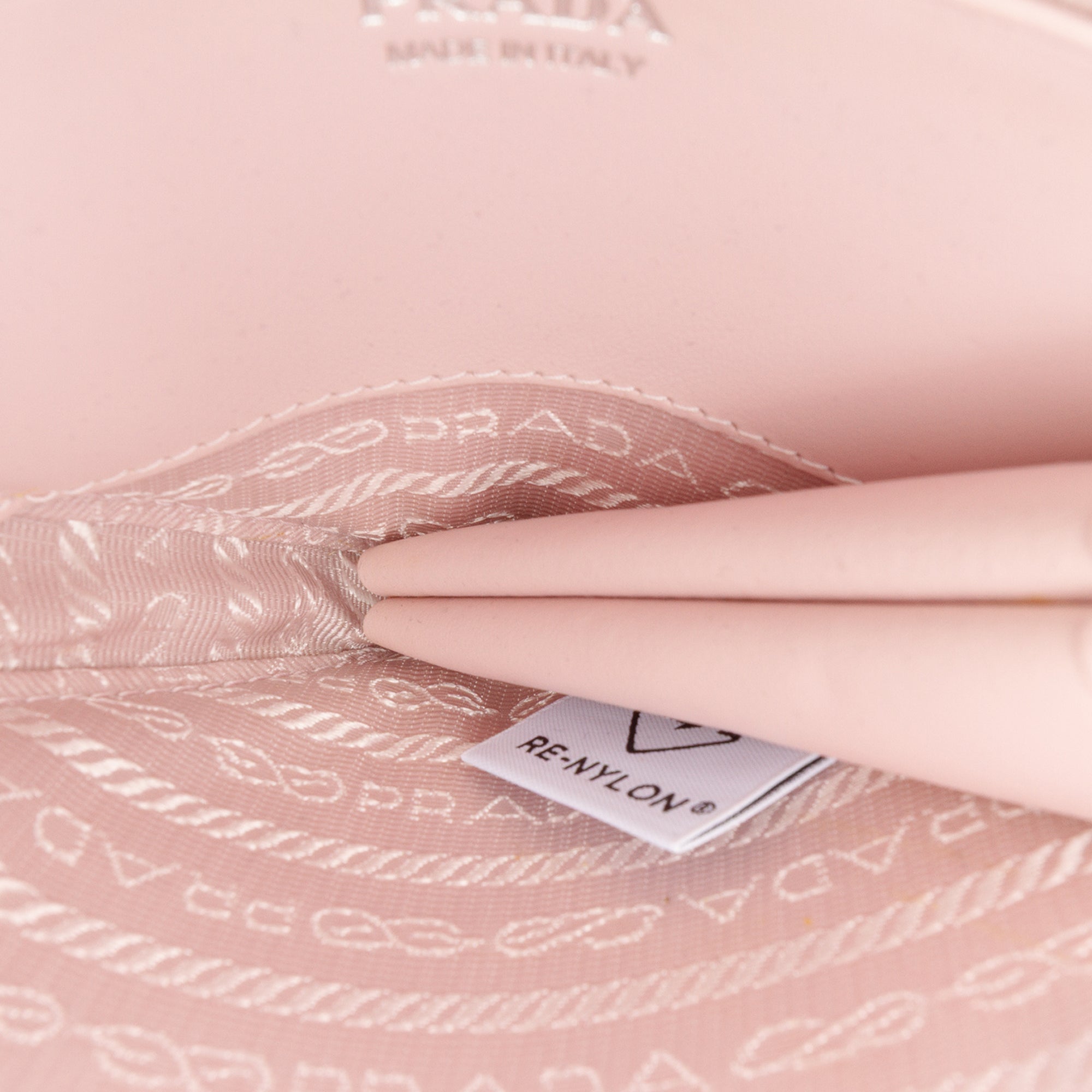 Mini Crystal Embellished Satin and Leather Triangle Pouch - Image 5