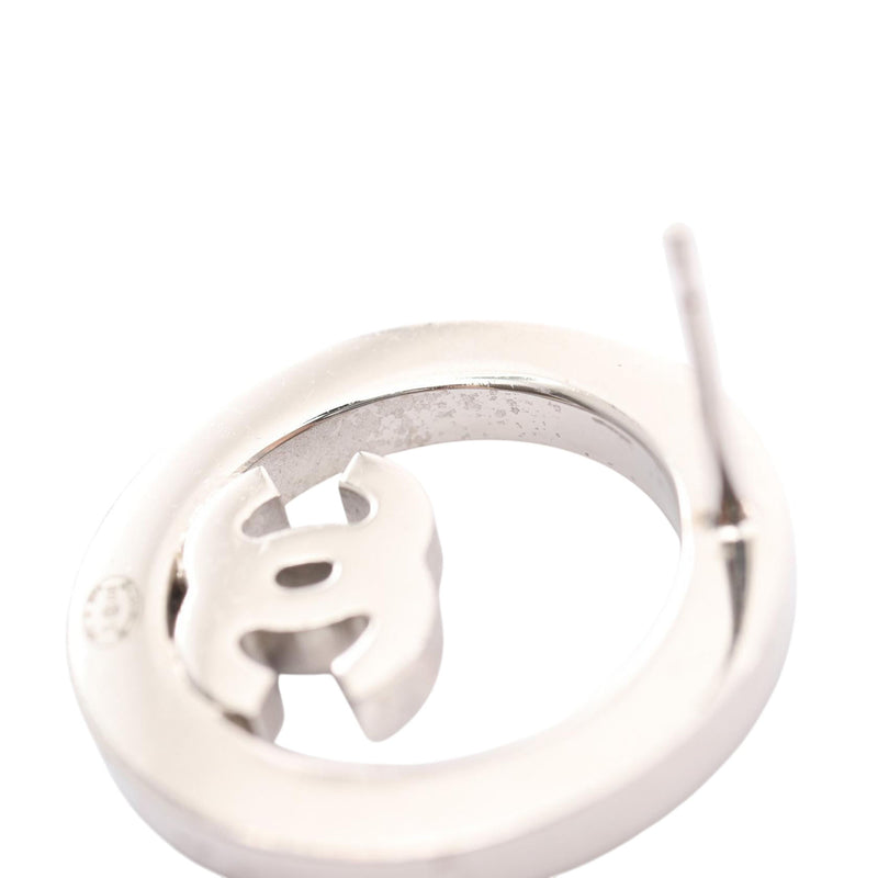 CC Brass Strass Round Push Back Earrings - Image 3