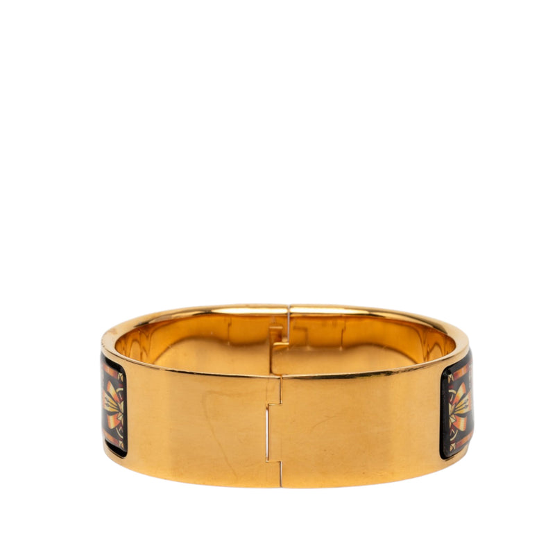 Wide Enamel Equestrian Loquet Bracelet GM - Image 3