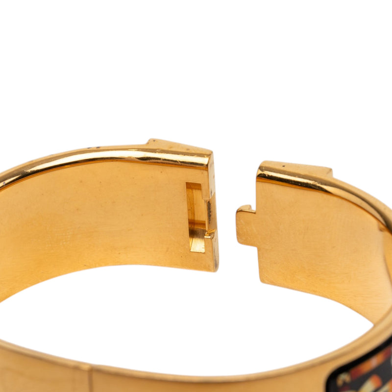 Wide Enamel Equestrian Loquet Bracelet GM - Image 5