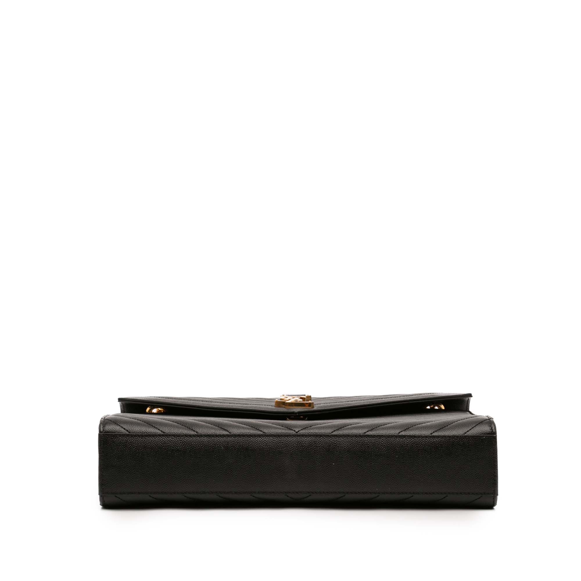 Large Chevron Grain de Poudre Monogram Envelope Bag - Image 3