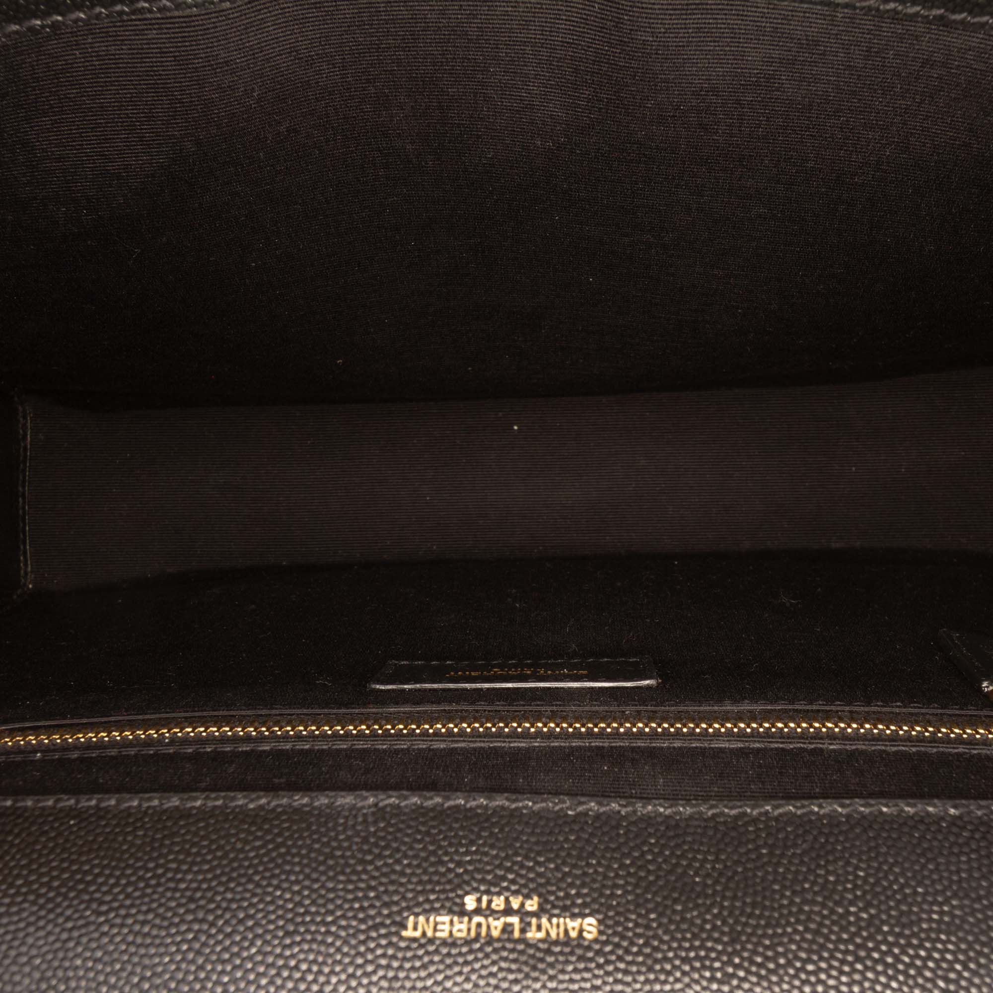 Large Chevron Grain de Poudre Monogram Envelope Bag - Image 4