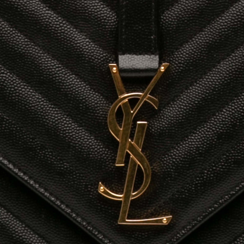 Large Chevron Grain de Poudre Monogram Envelope Bag - Image 6