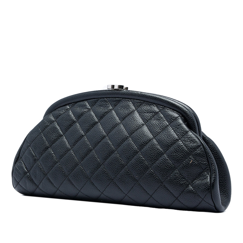 Quilted Caviar Timeless Kisslock Clutch - Image 2