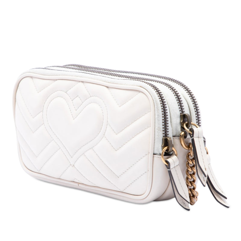 Mini GG Marmont Matelasse Calfskin Triple Zip Crossbody - Image 2