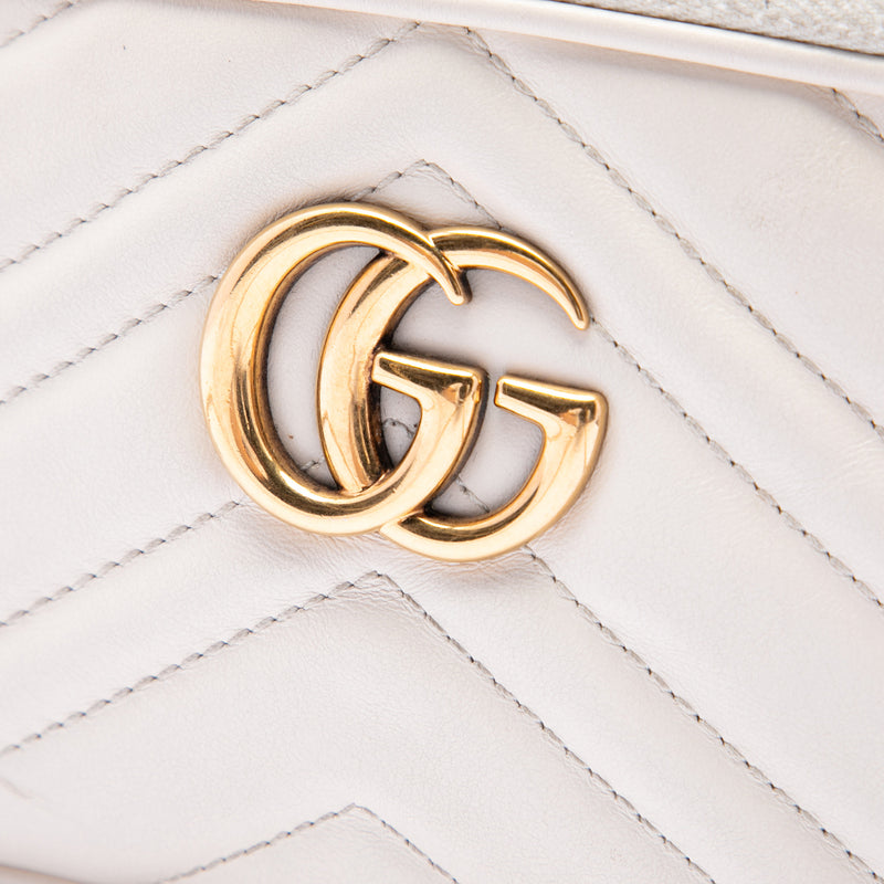 Mini GG Marmont Matelasse Calfskin Triple Zip Crossbody - Image 5