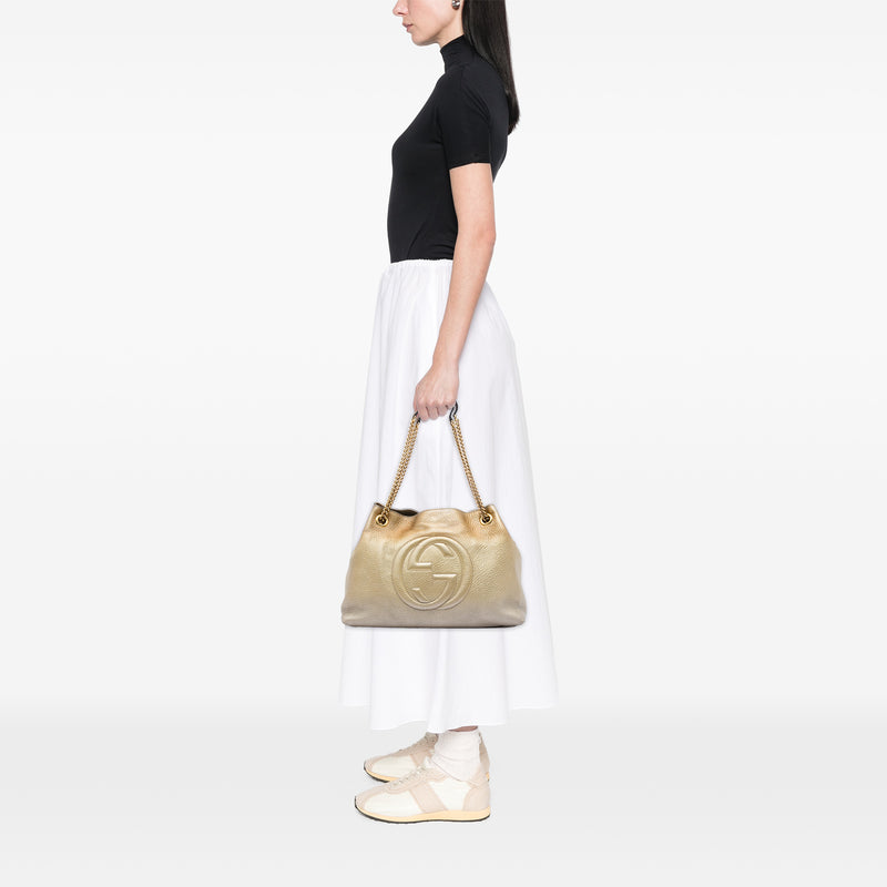 Medium Ombre Calfskin Soho Chain Tote - Image 5