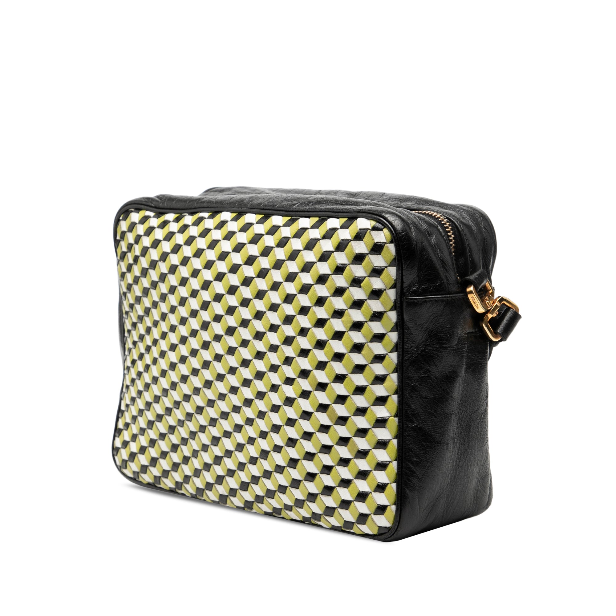 Leather Perspective Cubes Shoulder Bag - Image 2