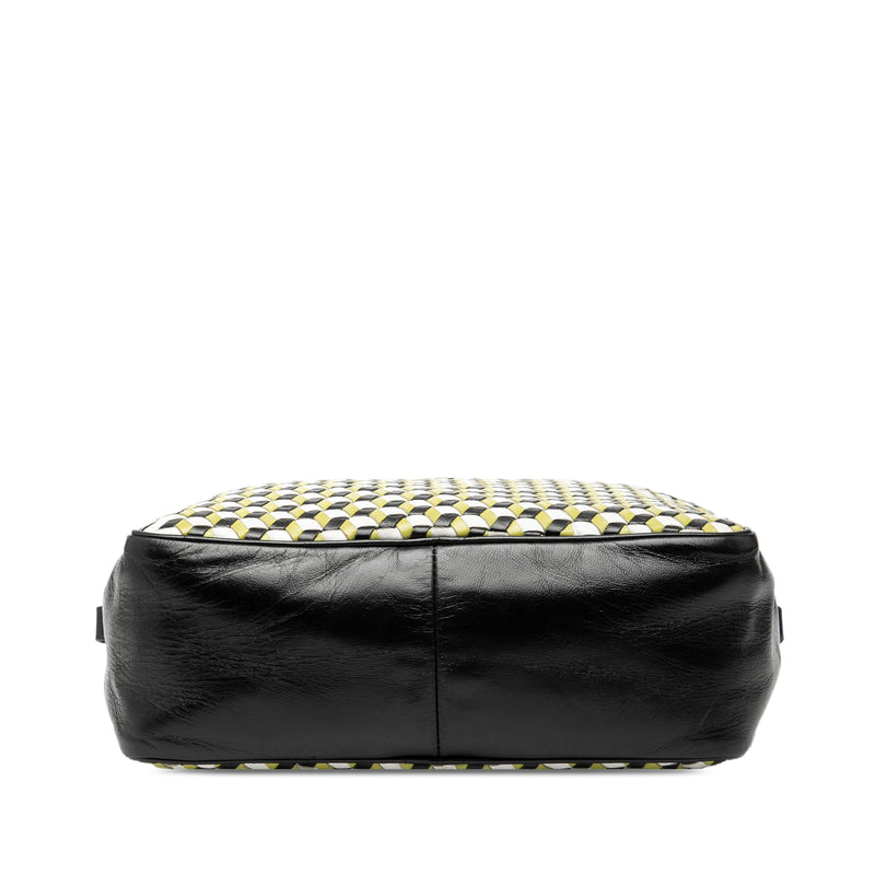 Leather Perspective Cubes Shoulder Bag - Image 3