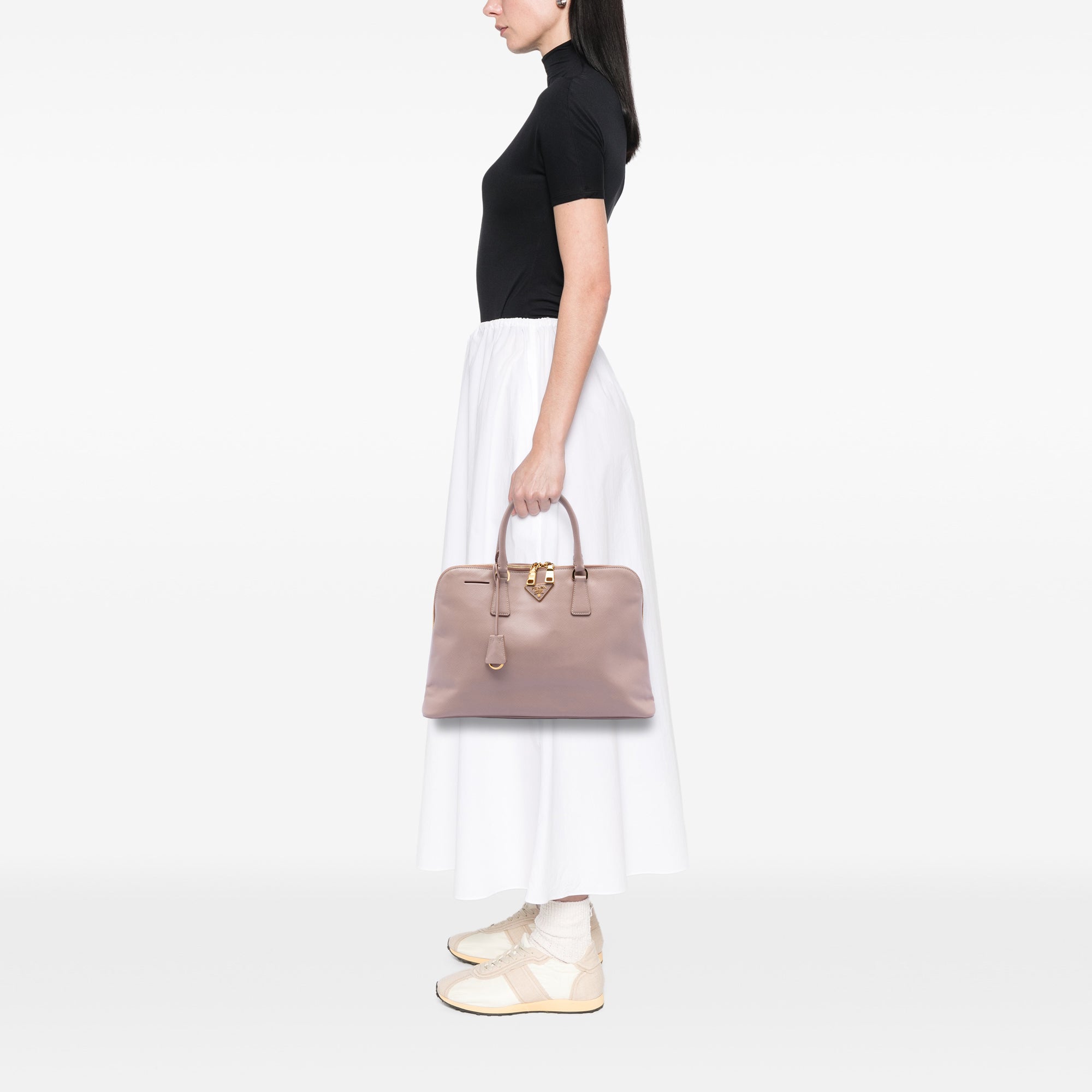 Large Saffiano Lux Promenade Satchel - Image 6