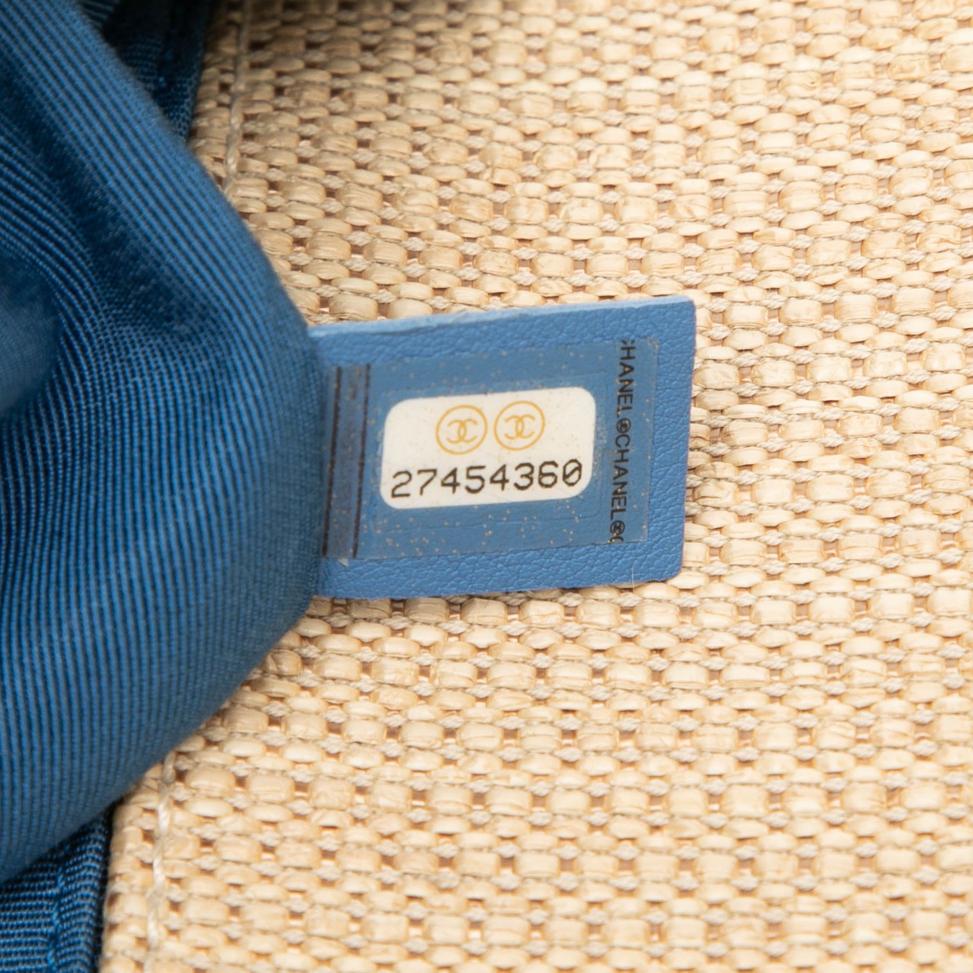 Old Medium Chevron Raffia Boy Flap - Image 6