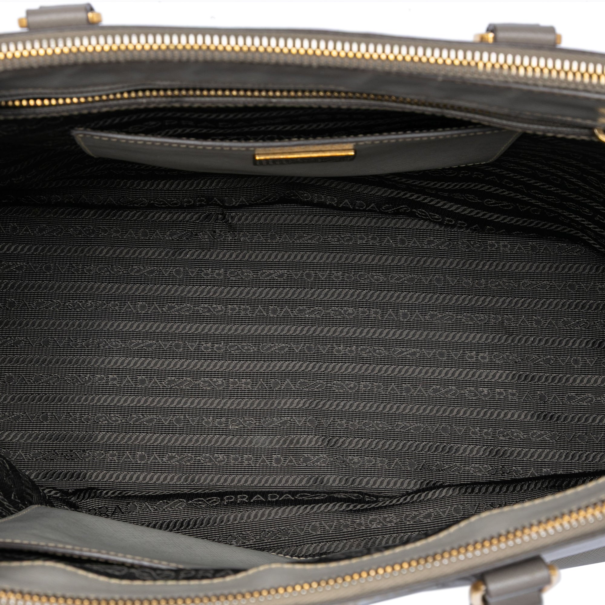 Medium Bicolor Saffiano Lux Galleria Double Zip Satchel - Image 4