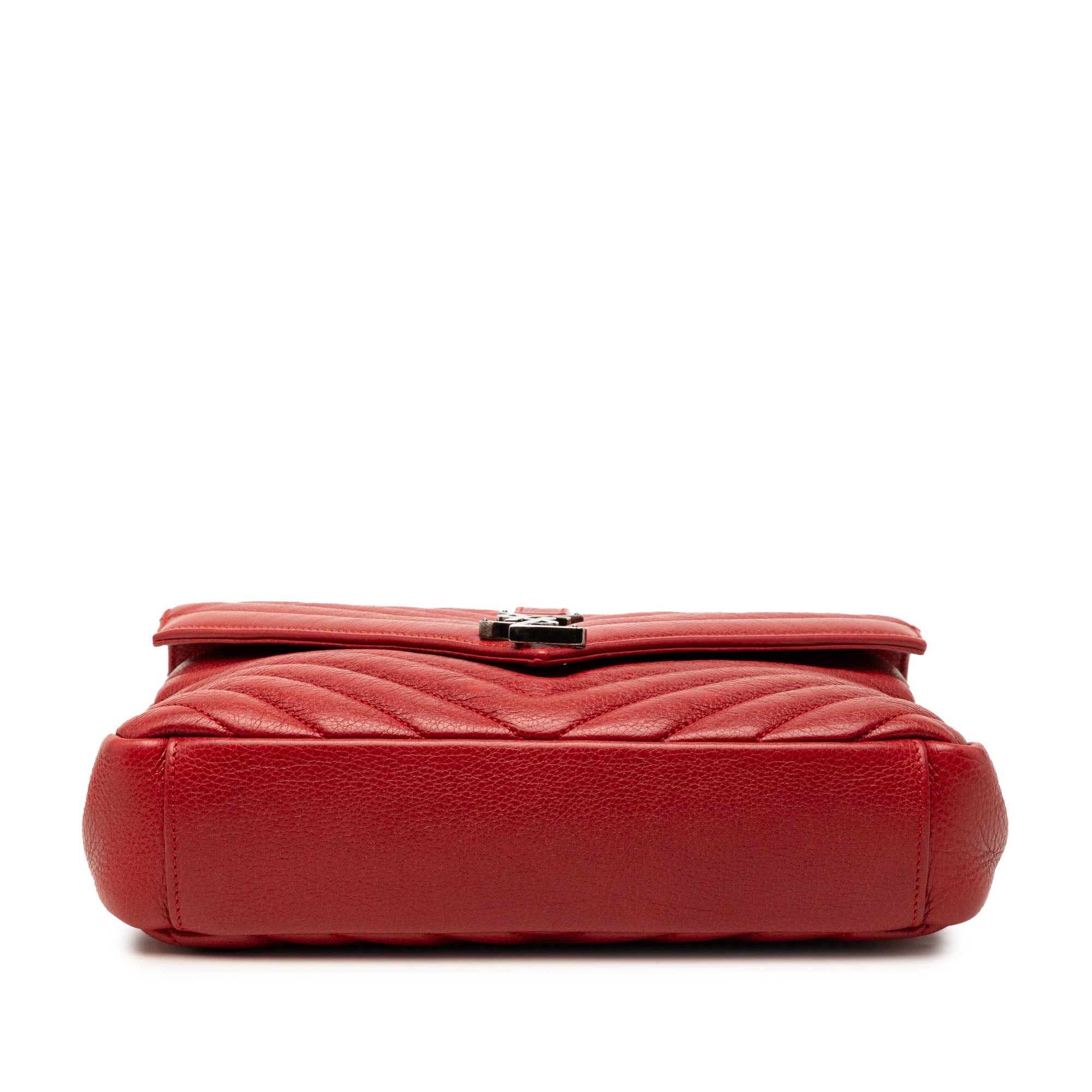 Medium Chevron Sheepskin Monogram College Satchel - Image 3