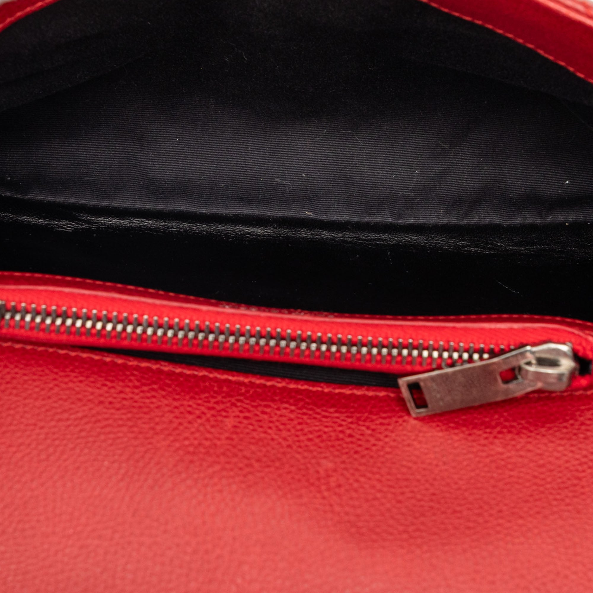 Medium Chevron Sheepskin Monogram College Satchel - Image 4