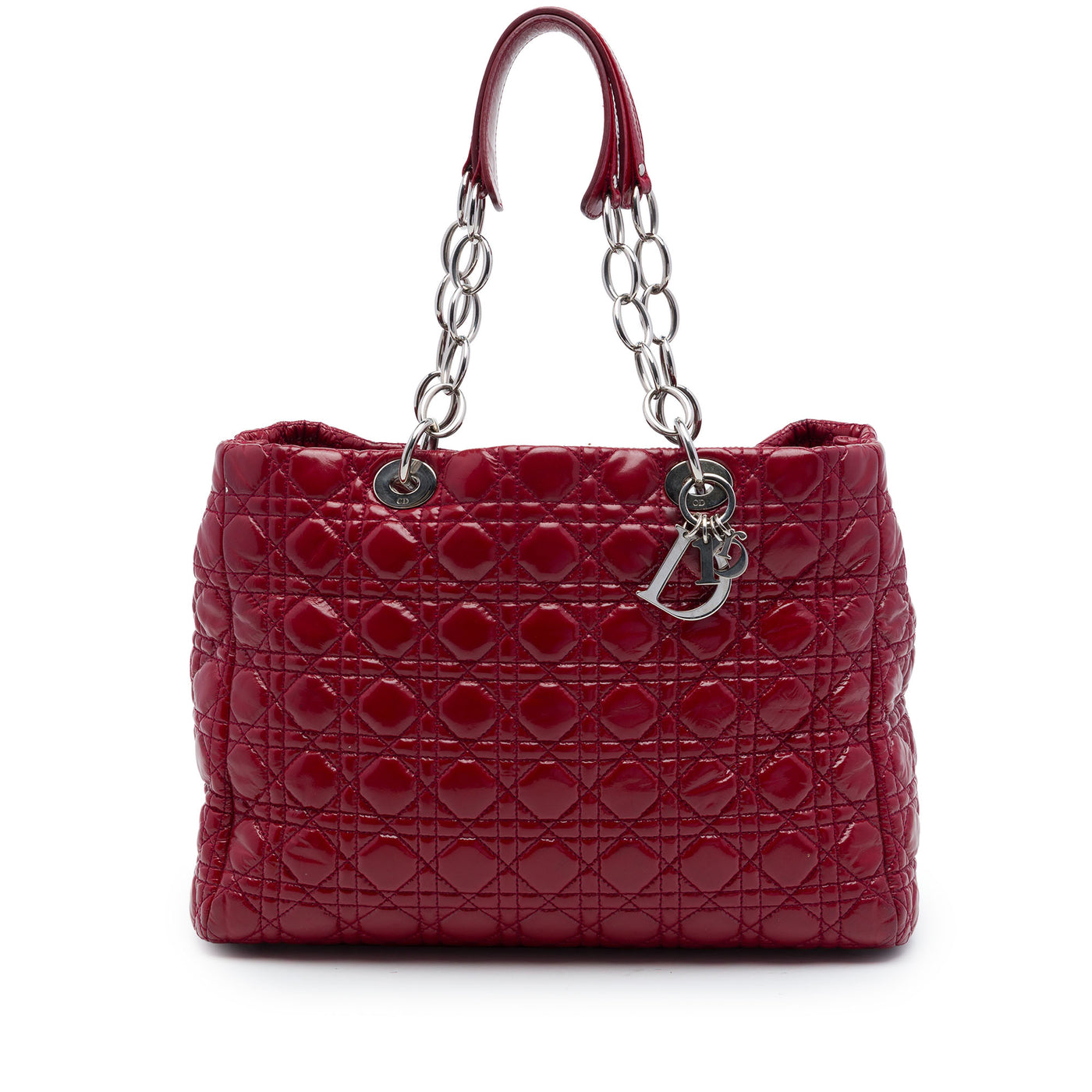 Large Patent Cannage Lady Dior Soft Shopping Tote - Image 1