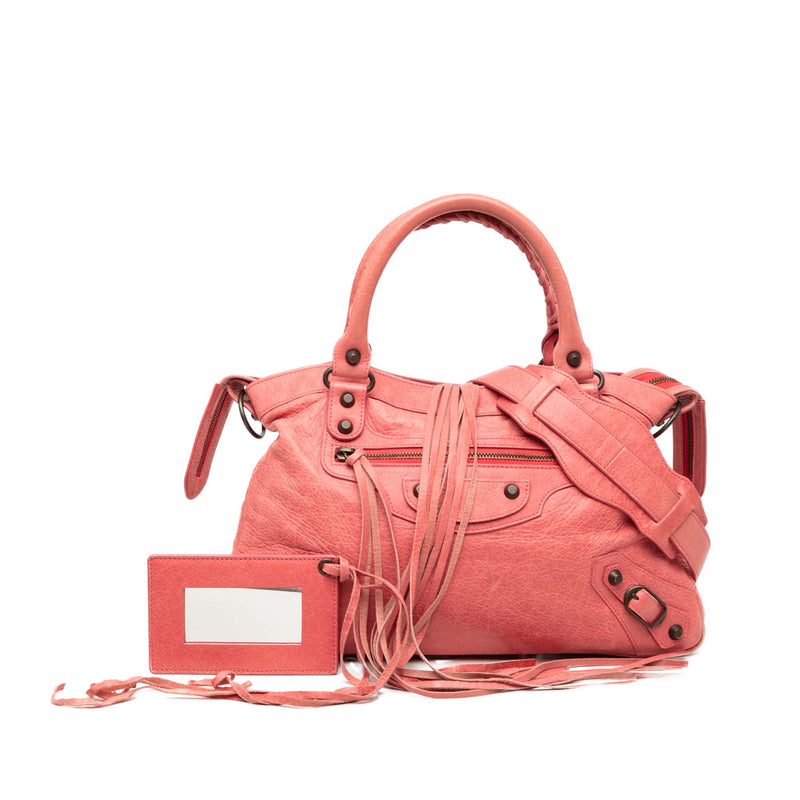 Lambskin Motocross Classic Town Satchel - Image 8