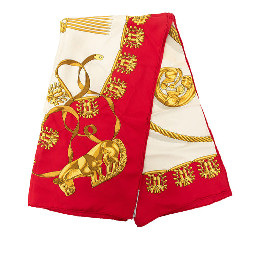 Les Cavaliers d Or Silk Scarf 90 - Image 1