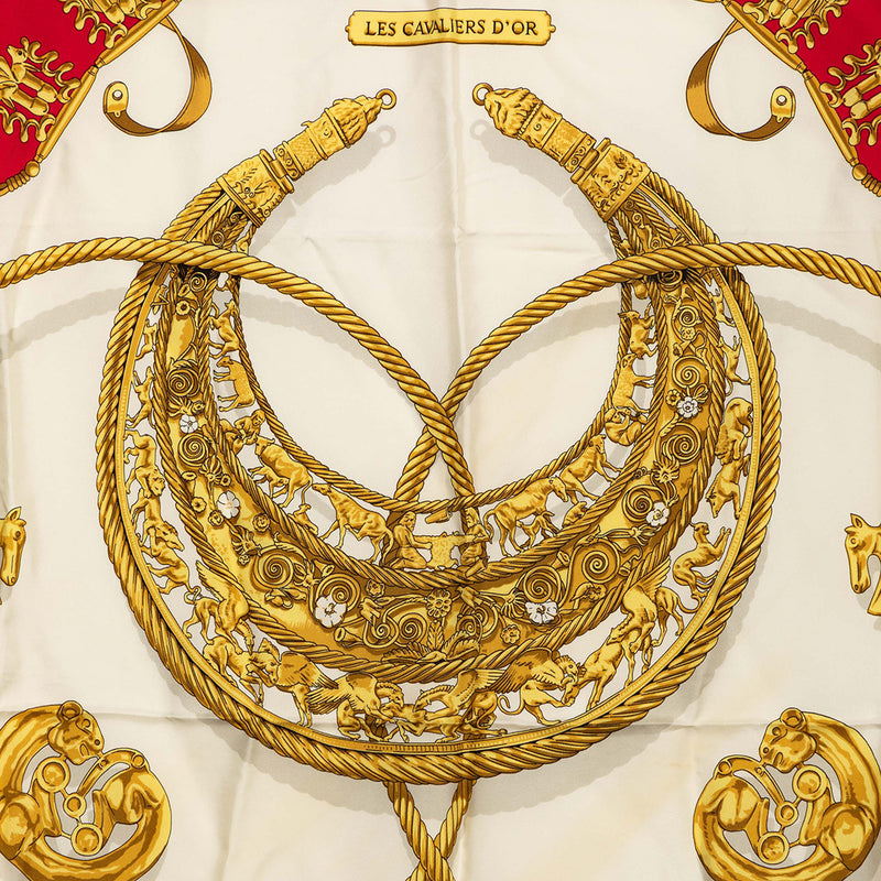 Les Cavaliers d Or Silk Scarf 90 - Image 2