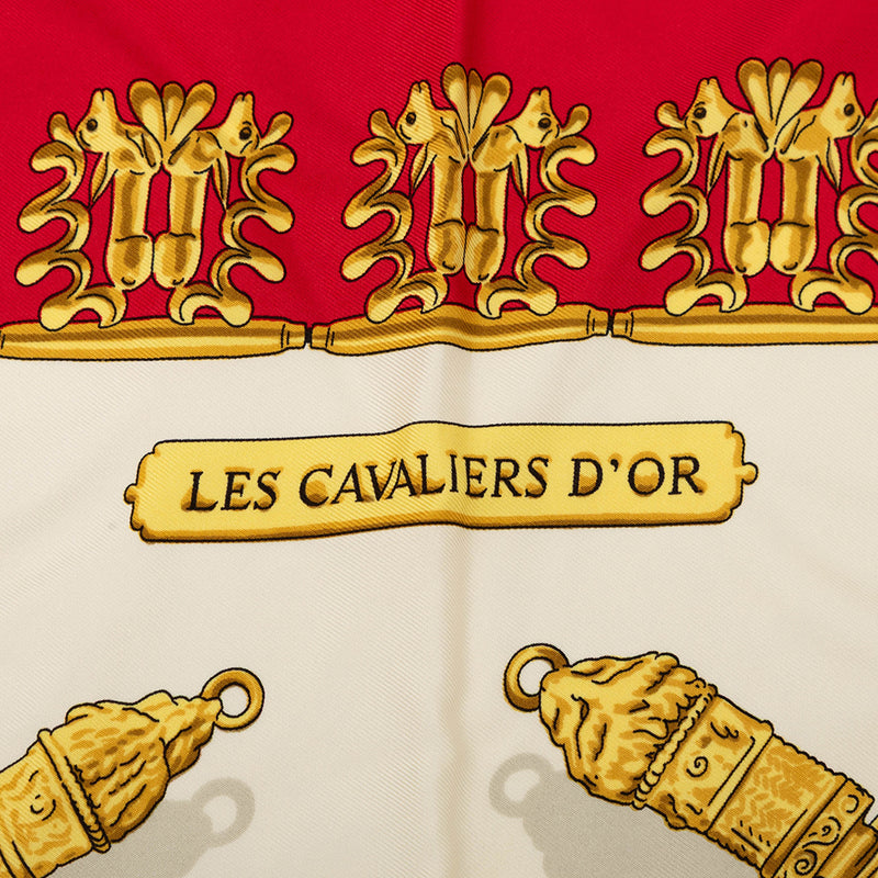 Les Cavaliers d Or Silk Scarf 90 - Image 3