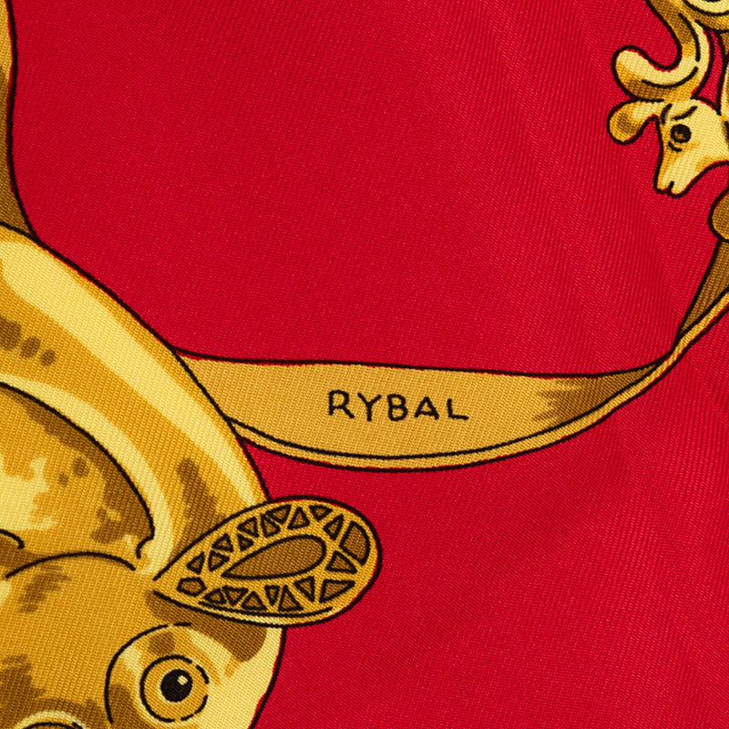 Les Cavaliers d Or Silk Scarf 90 - Image 7