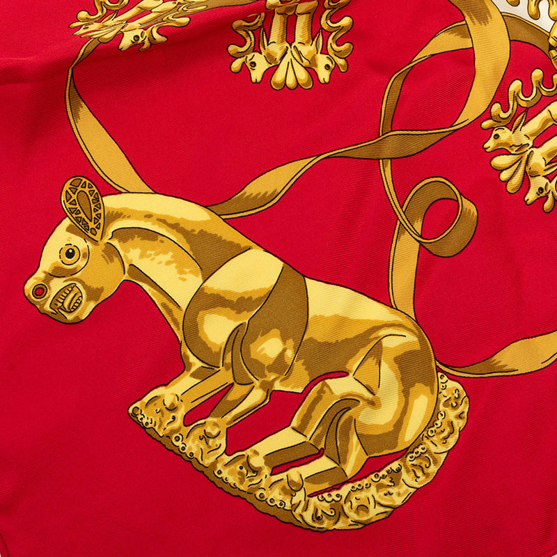Les Cavaliers d Or Silk Scarf 90 - Image 9