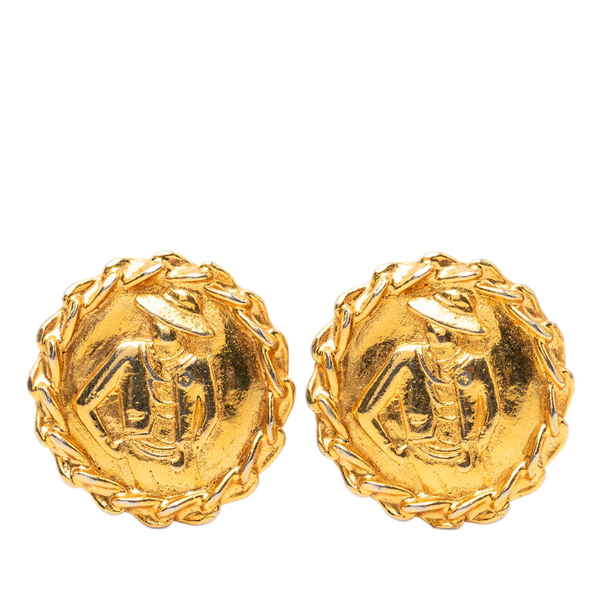 Gold Plated Mademoiselle Clip on Earrings - Image 1