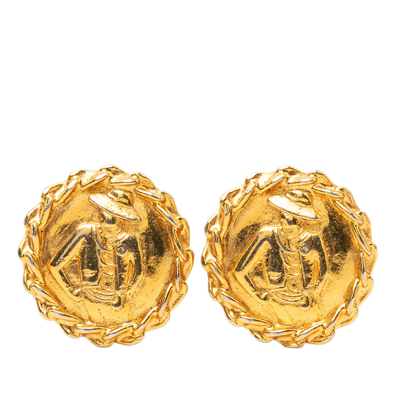 Gold Plated Mademoiselle Clip on Earrings