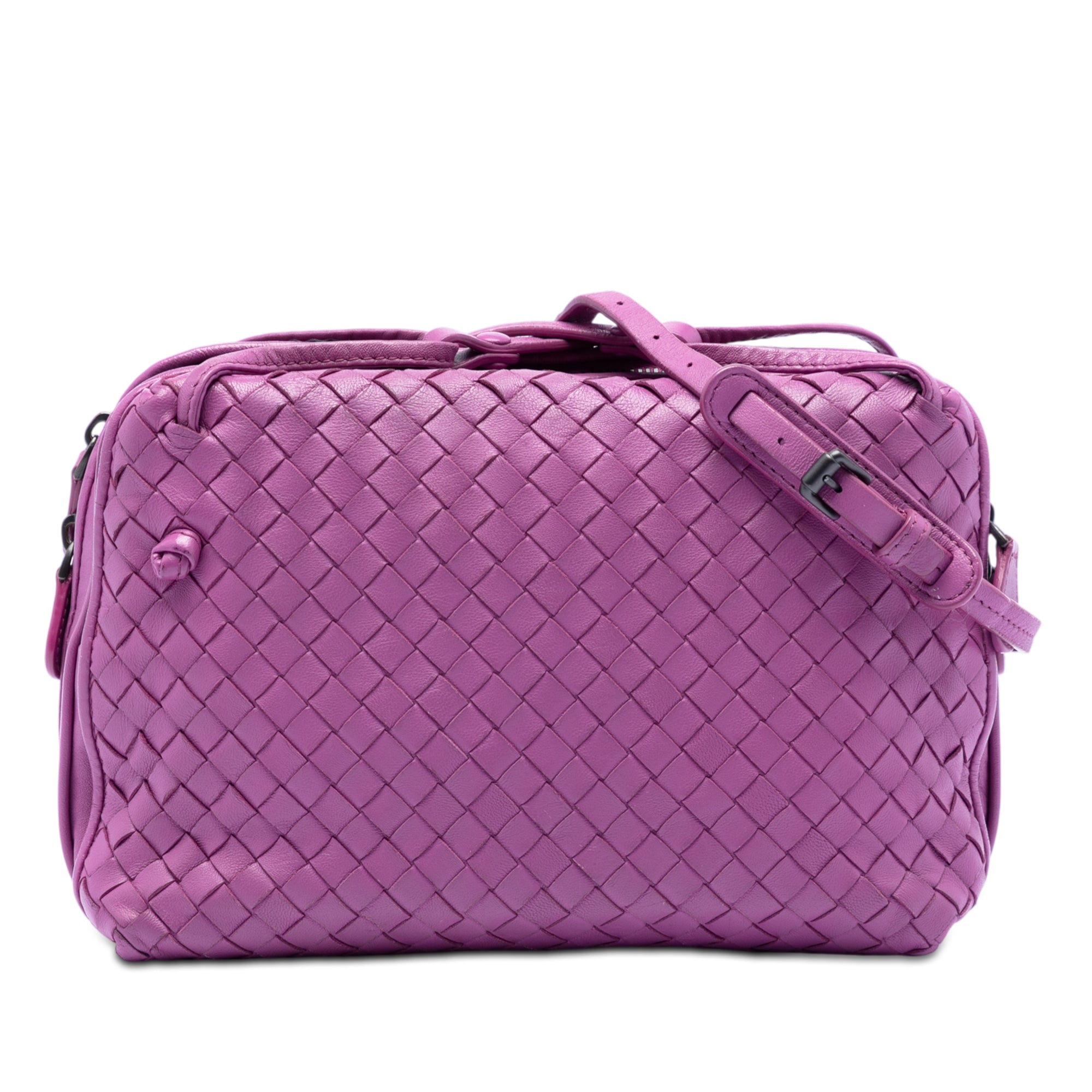 Nappa Intrecciato Nodini Double Zip Crossbody - Image 1