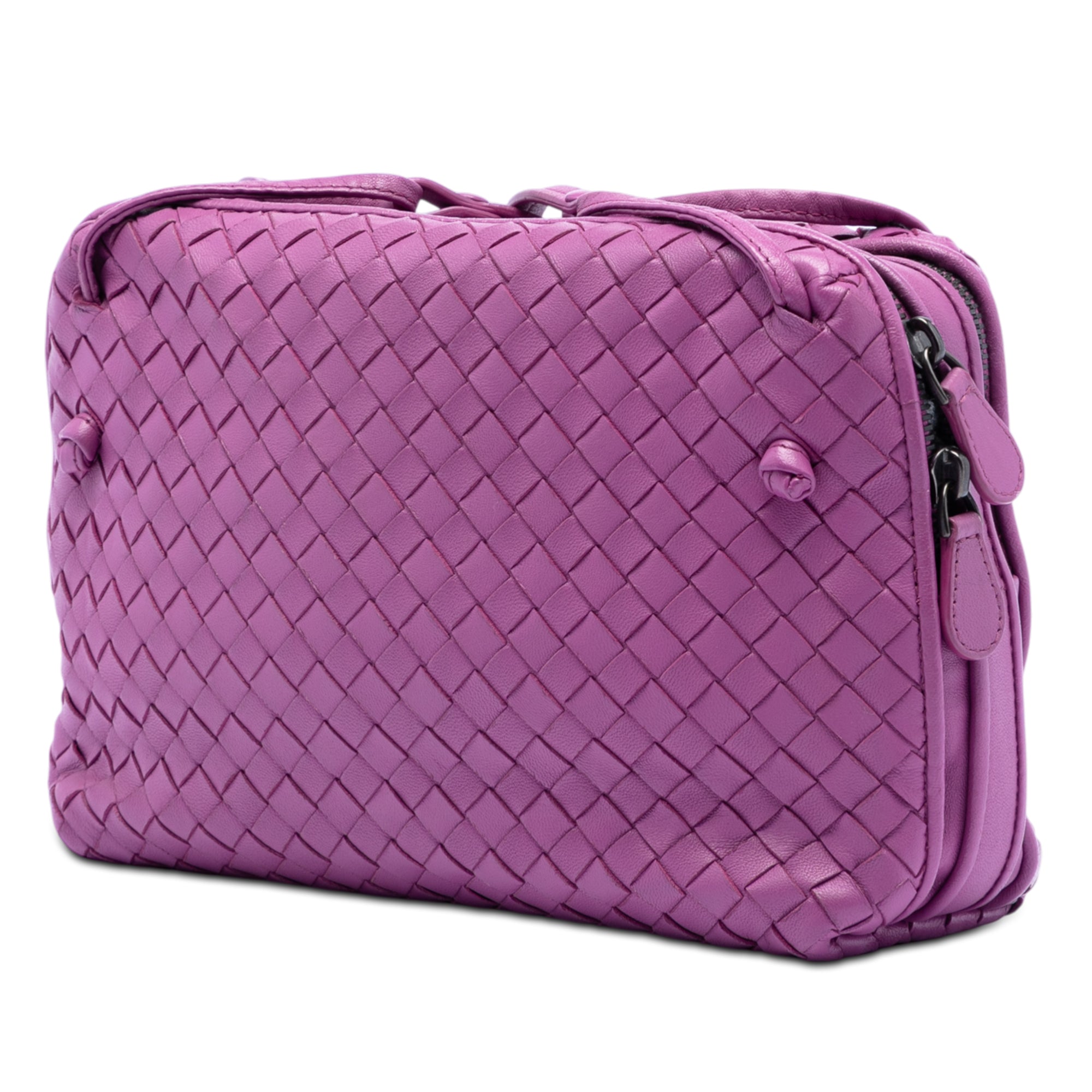 Nappa Intrecciato Nodini Double Zip Crossbody - Image 2