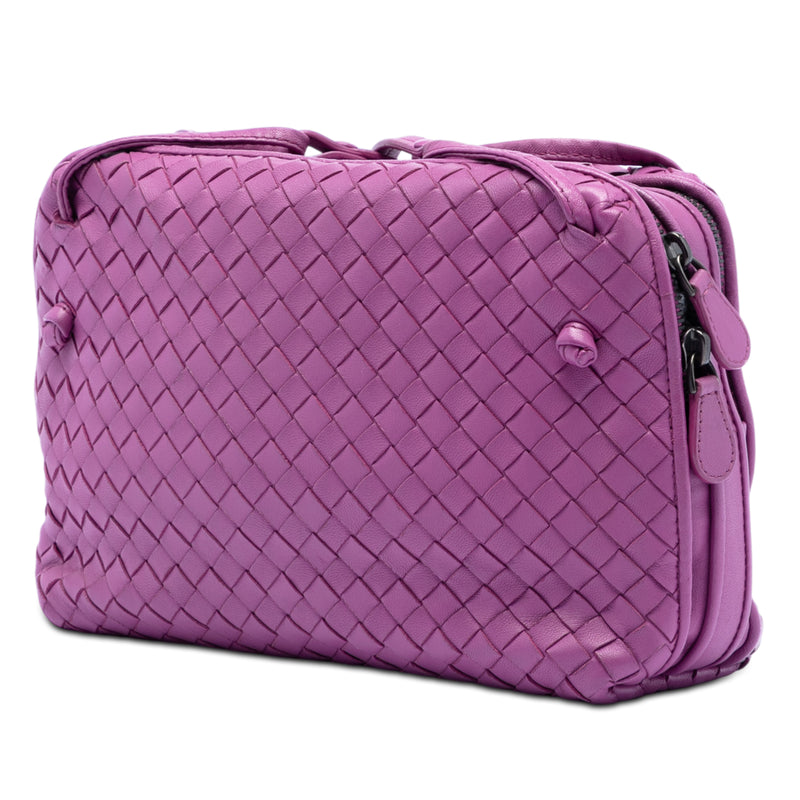 Nappa Intrecciato Nodini Double Zip Crossbody - Image 2