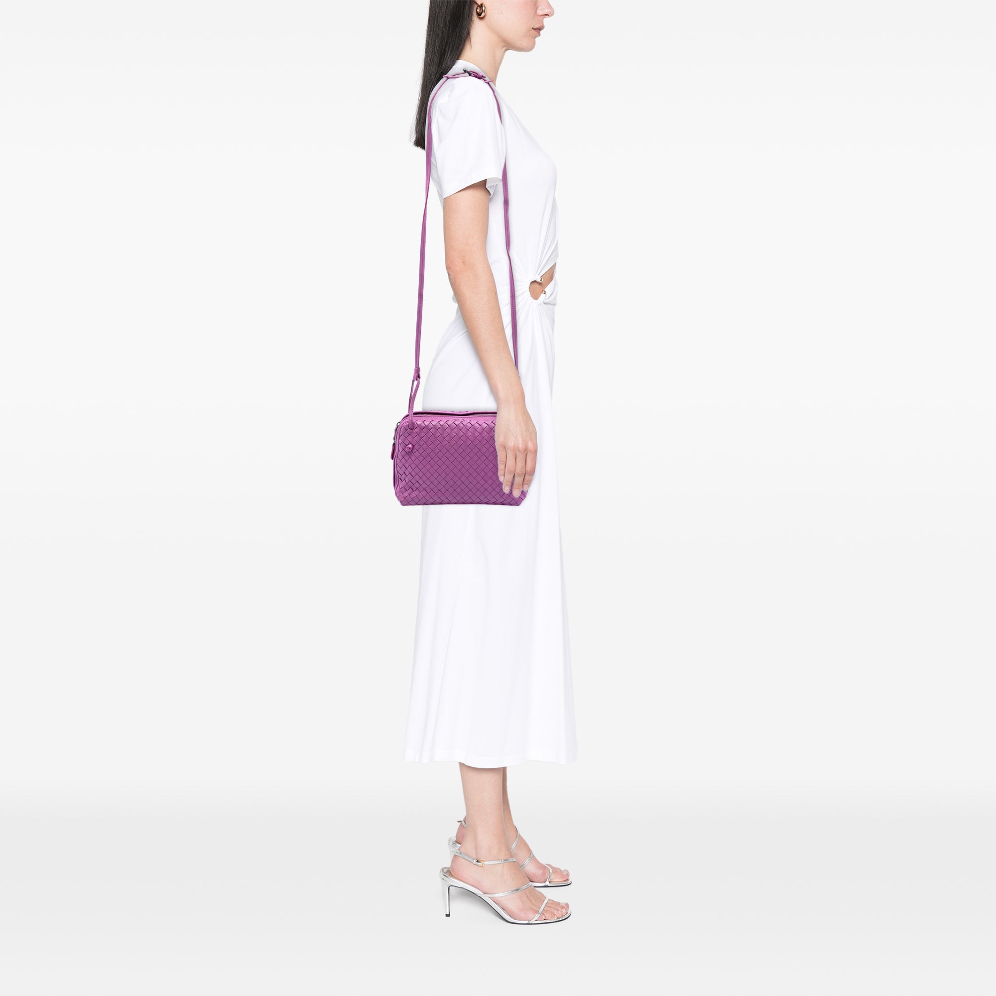 Nappa Intrecciato Nodini Double Zip Crossbody - Image 7