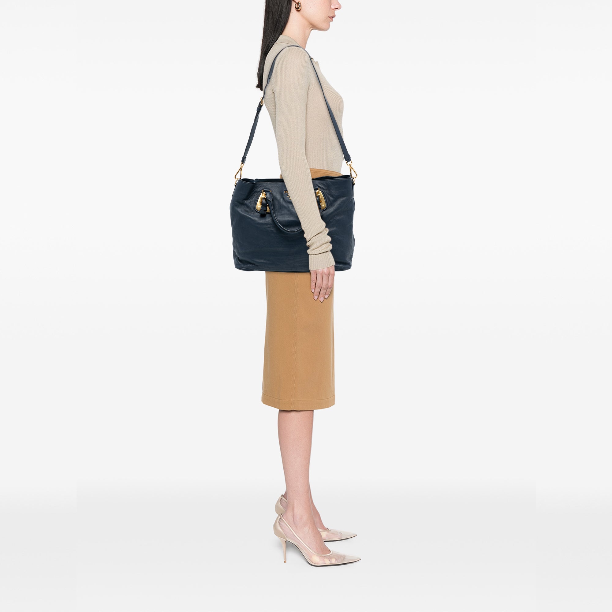 Soft Calfskin Open Convertible Shopping Tote - Image 6