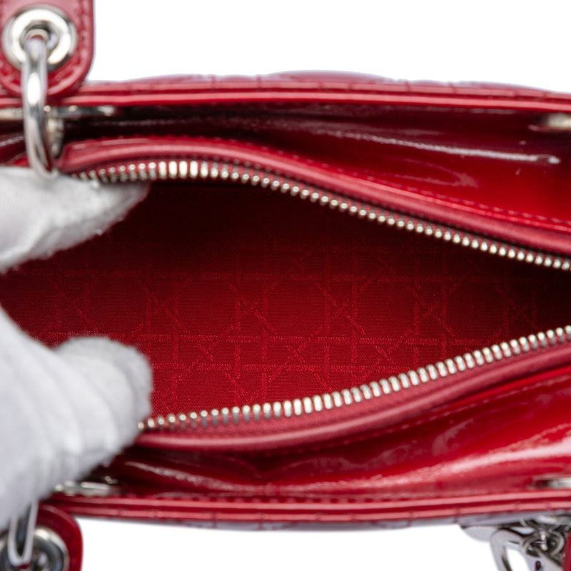 Medium Patent Cannage Lady Dior - Image 4