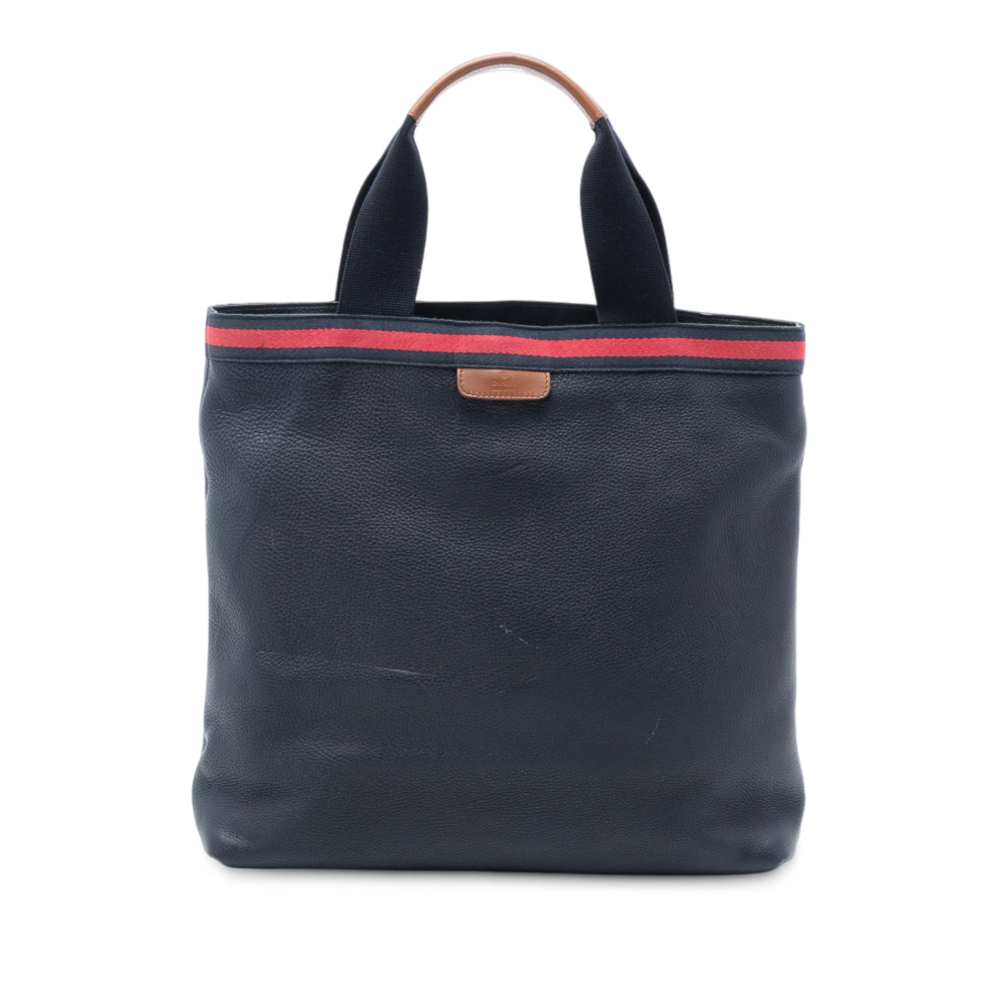 Leather Web Tote - Image 1