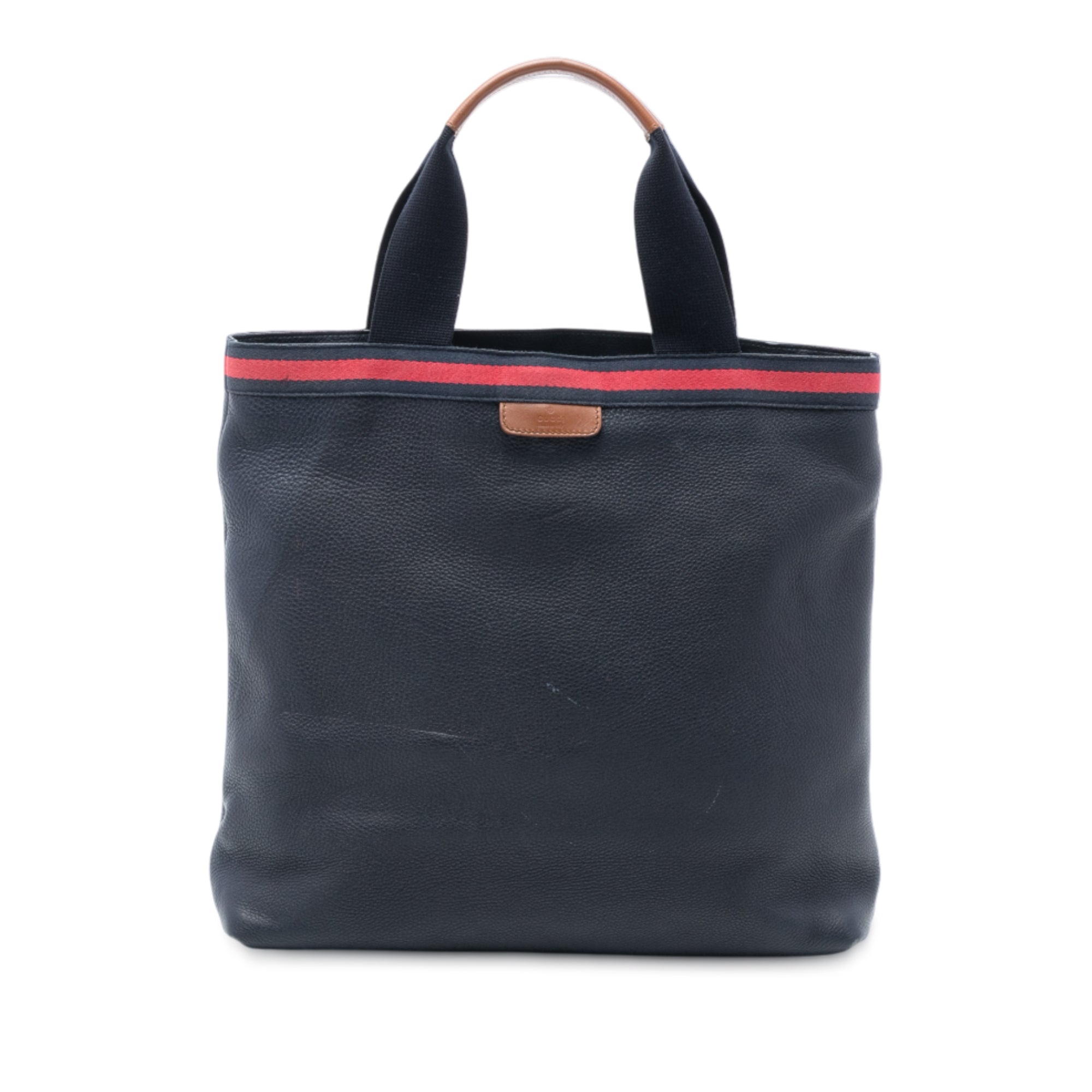 Leather Web Tote - Image 1
