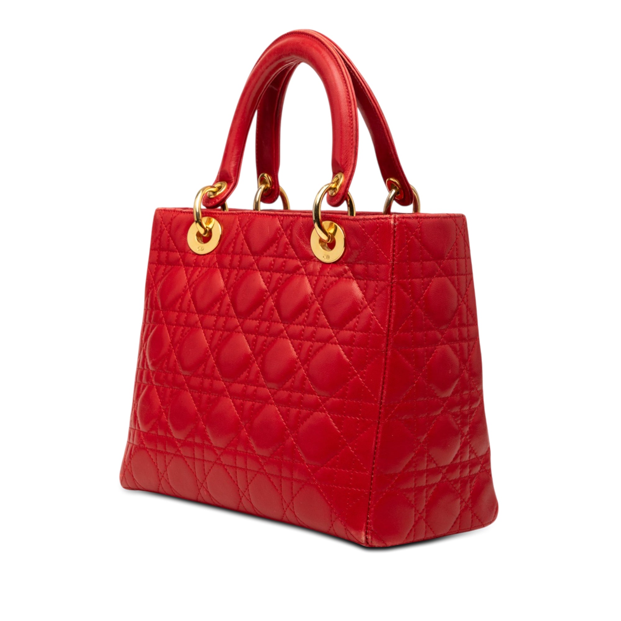 Medium Lambskin Cannage Lady Dior - Image 2