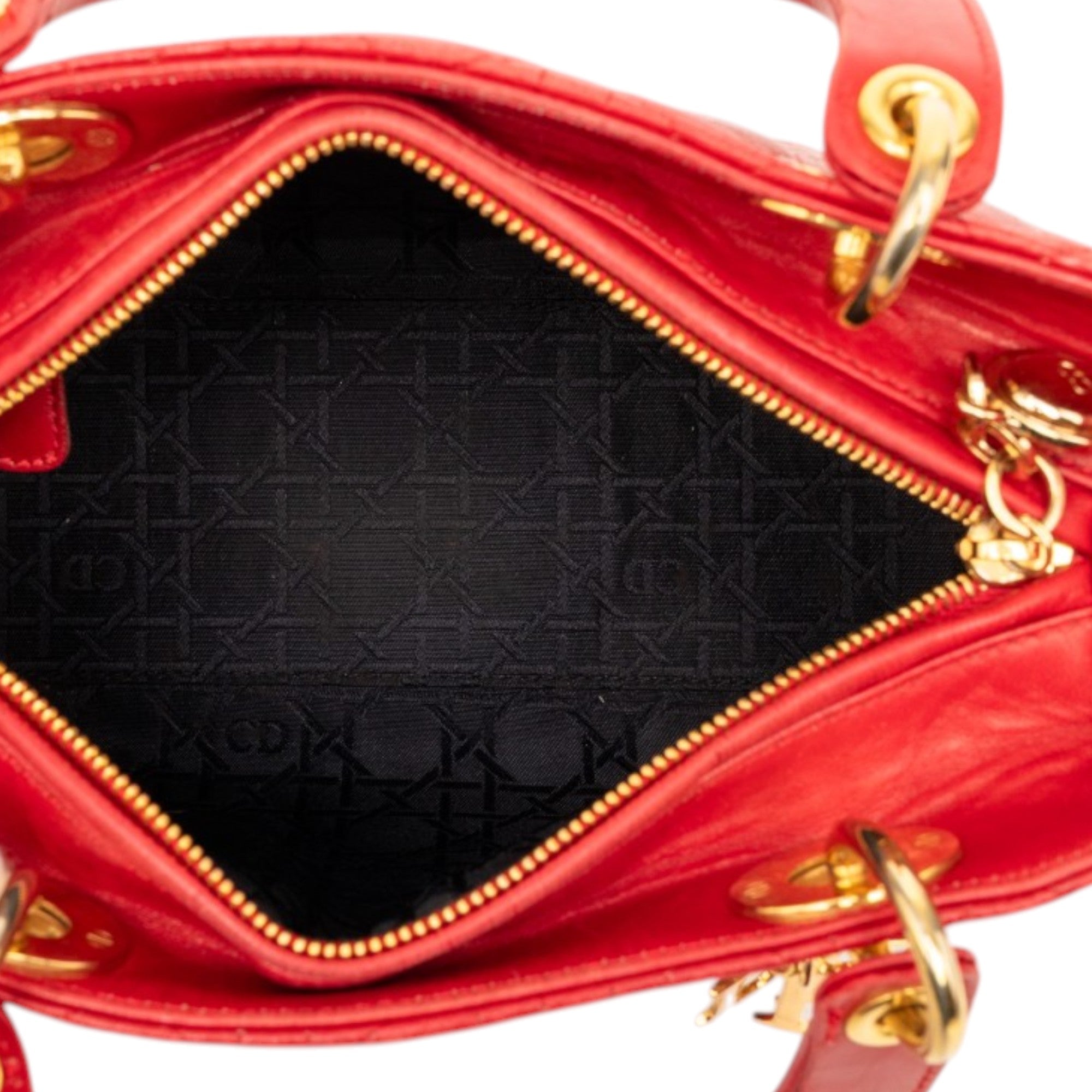 Medium Lambskin Cannage Lady Dior - Image 4