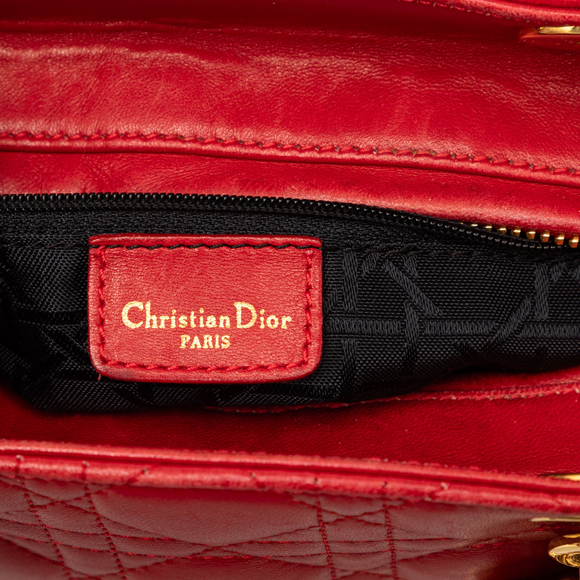 Medium Lambskin Cannage Lady Dior - Image 5