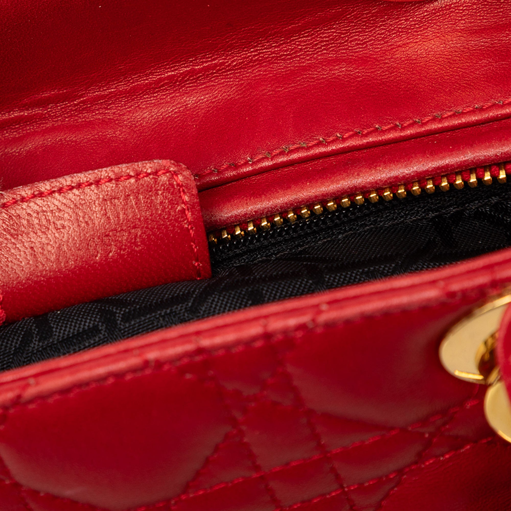Medium Lambskin Cannage Lady Dior - Image 6