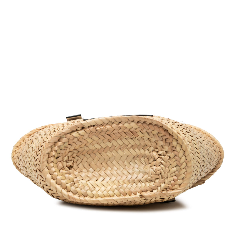 Small Raffia Anagram Basket Tote - Image 3