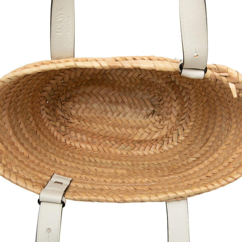 Small Raffia Anagram Basket Tote - Image 4
