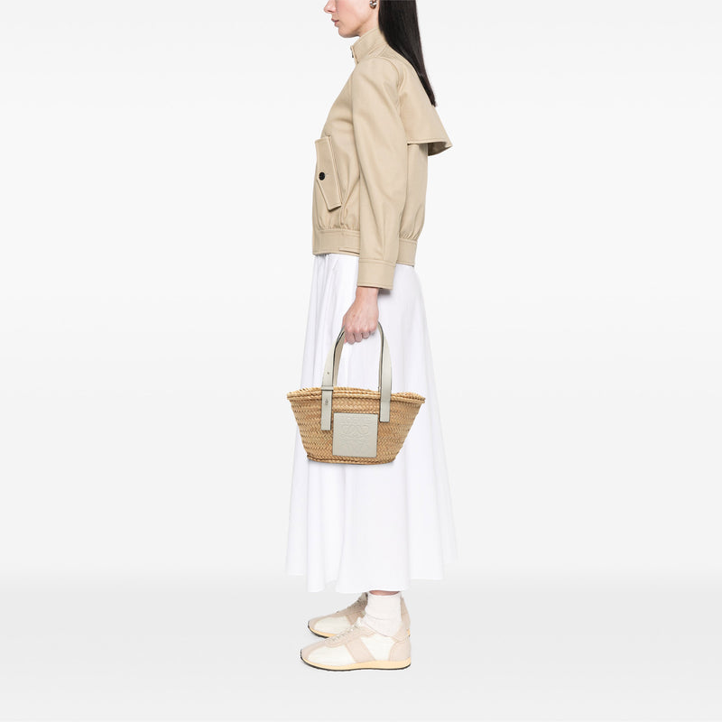 Small Raffia Anagram Basket Tote - Image 6